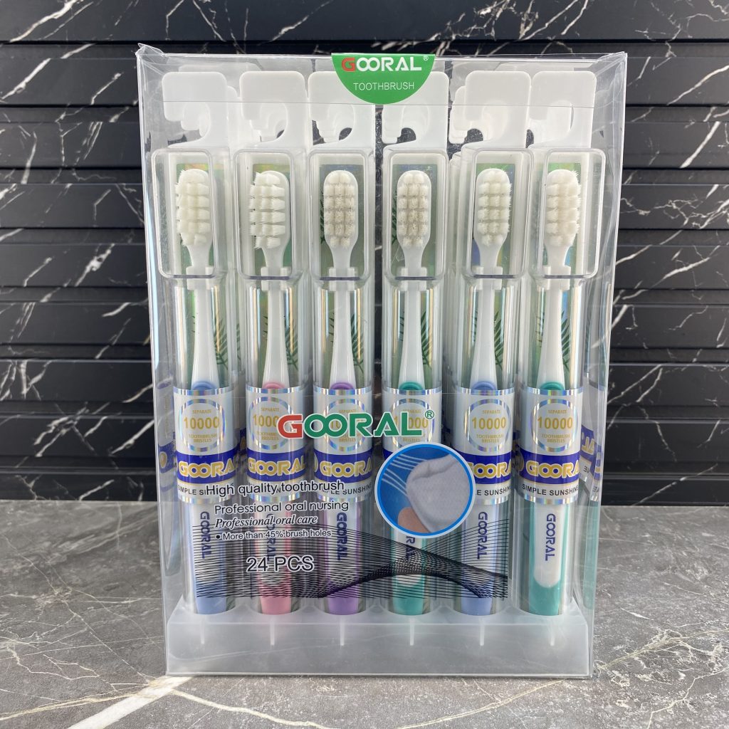 مسواک گورال GOORAL حرفه ای با برس نرم جین 24عددی